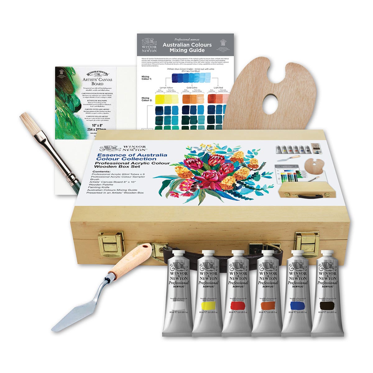 Winsor & Newton Essence of Australia Professional Acrylic Wooden Box Set