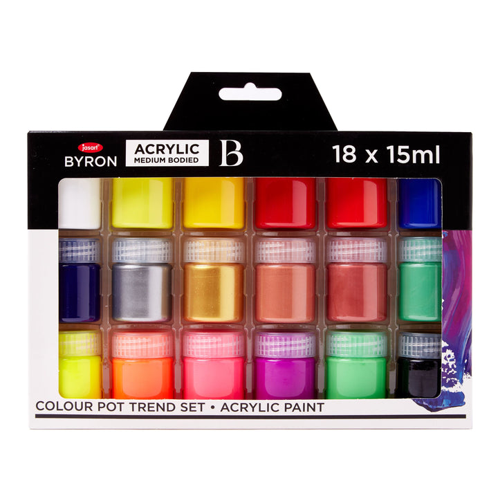Byron Acrylic Colour Collection Trend Pot Set