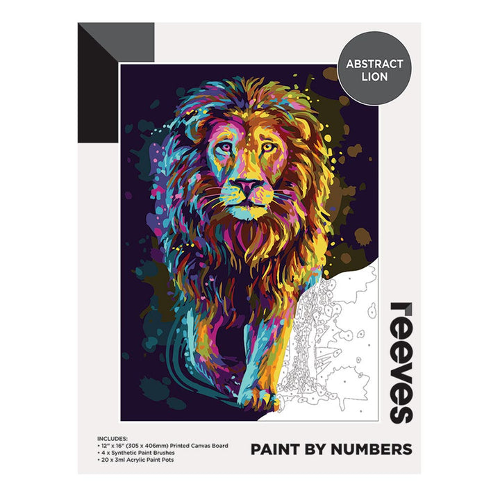 Reeves Artist Acrylic Paint by Numbers Lion