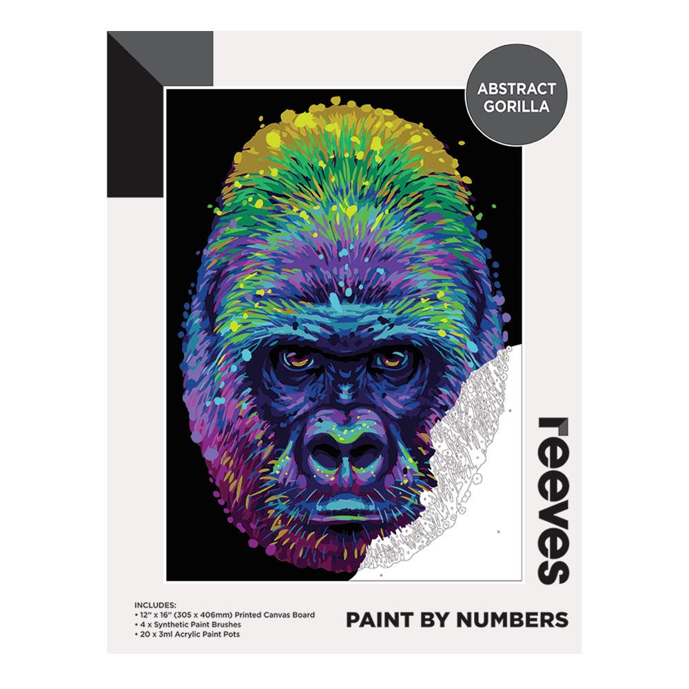Reeves Artist Acrylic Paint by Numbers Gorilla