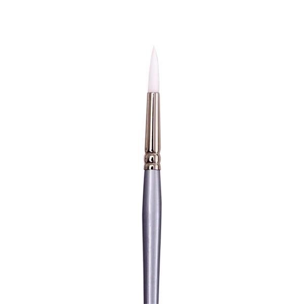 Jasart White Taklon Round Brushes