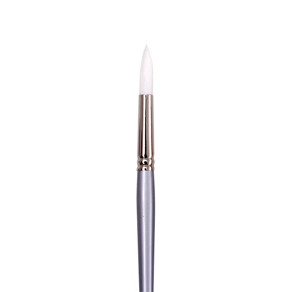 Jasart White Taklon Round Brushes