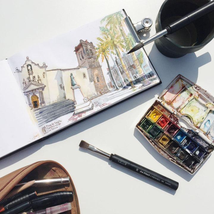 Da Vinci Casaneo 893 Travel Pocket Synthetic Flat Brush