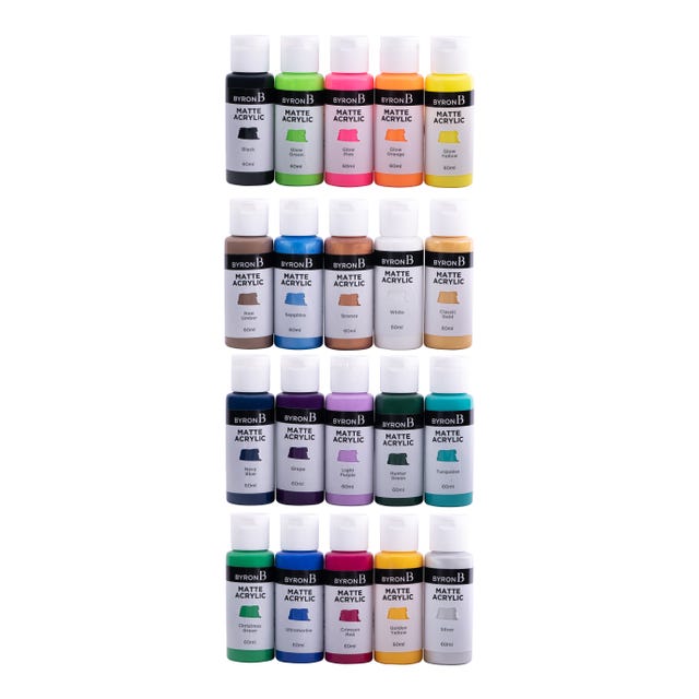 Byron Matte Acrylic Paint Classic Set 20