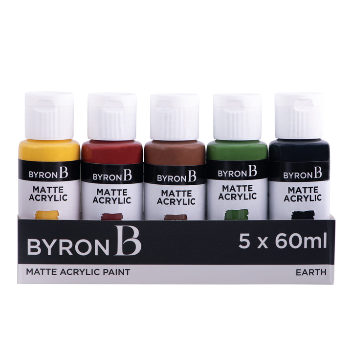 Byron Matte Acrylic Paint Earth Set 5