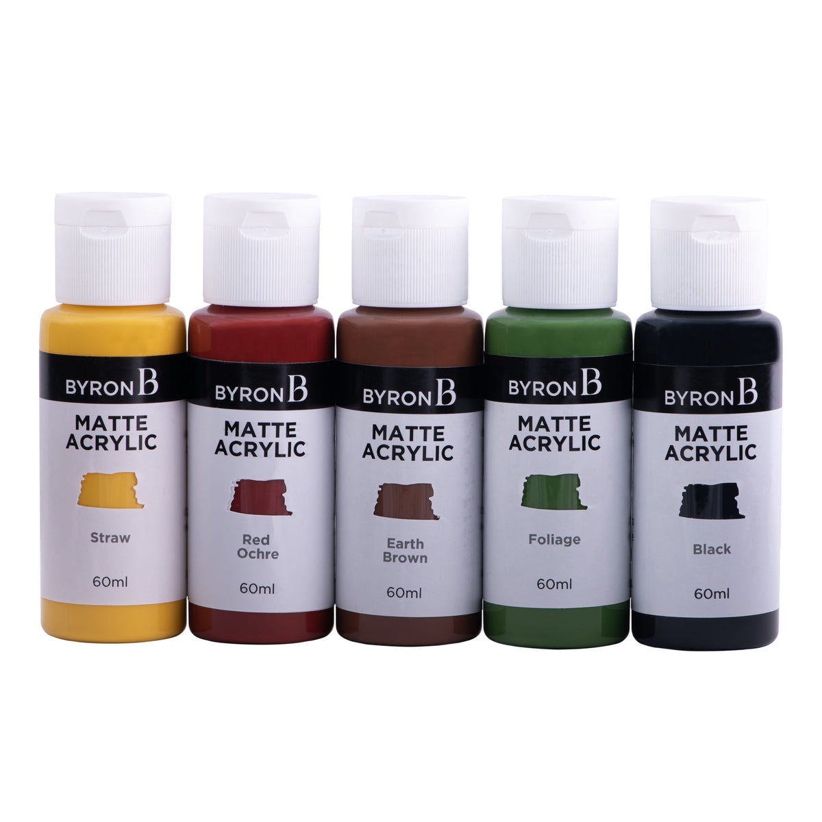 Byron Matte Acrylic Paint Earth Set 5