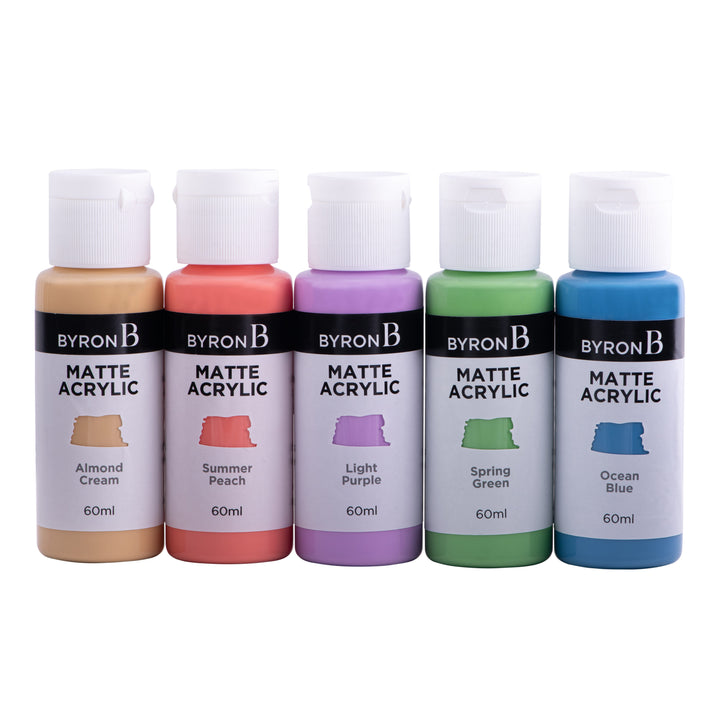 Byron Matte Acrylic Paint Pastel Set 5