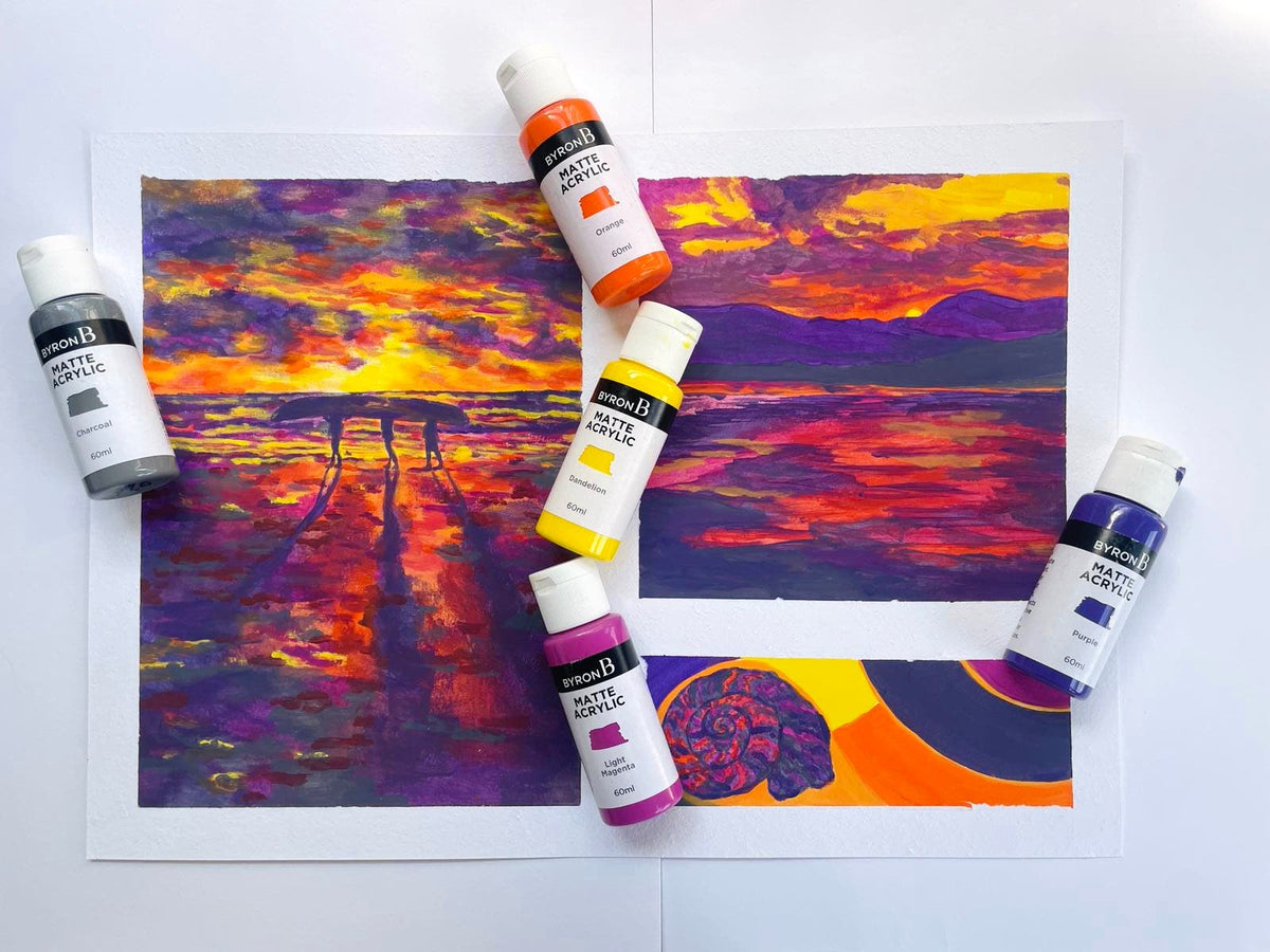 Byron Matte Acrylic Paint Twilight Set 5