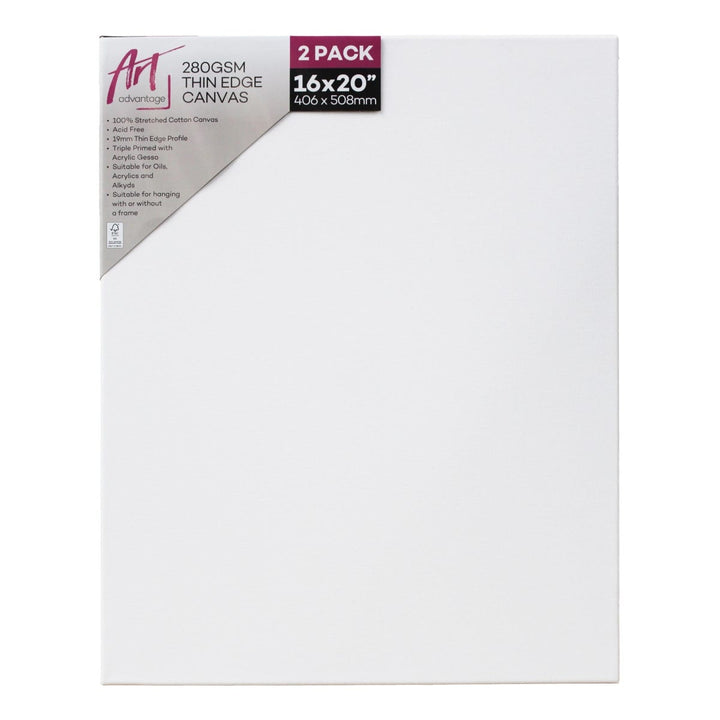 Art Advantage Thin Edge Stretched Canvas Packs