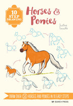 10 Step Drawing Horses & Ponies Book