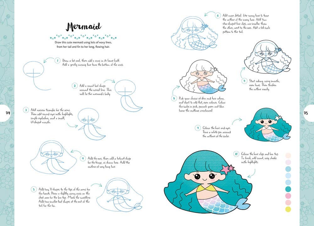 10 Step Drawing Kawaii Book