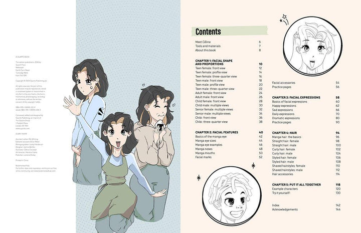 Draw Manga Faces Heads & Hairstyles The Workbook