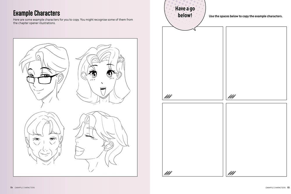 Draw Manga Faces Heads & Hairstyles The Workbook