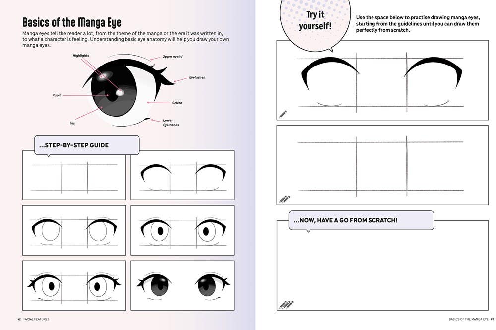 Draw Manga Faces Heads & Hairstyles The Workbook