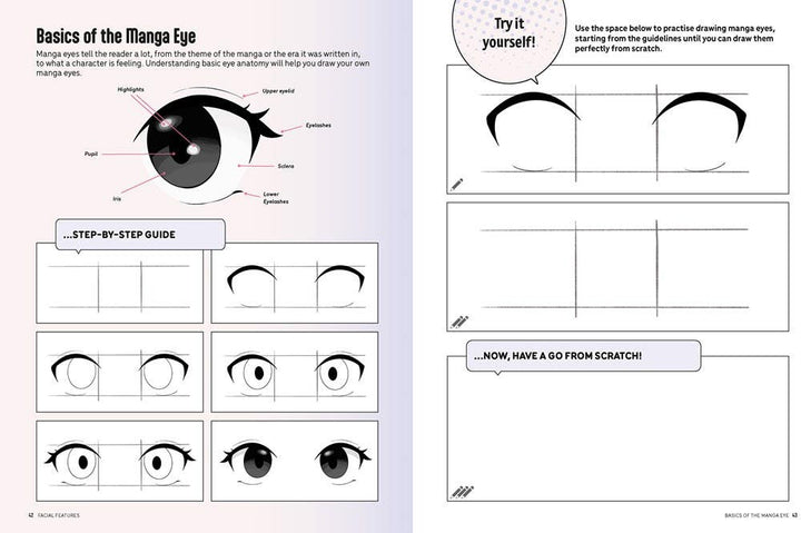 Draw Manga Faces Heads & Hairstyles The Workbook