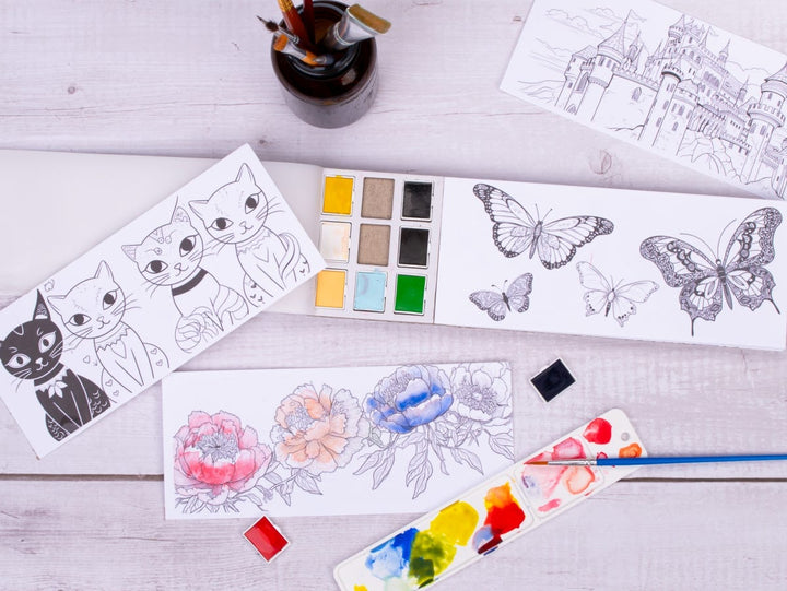Jasart Voyager Watercolour Painting Card Pad (9 Colours)