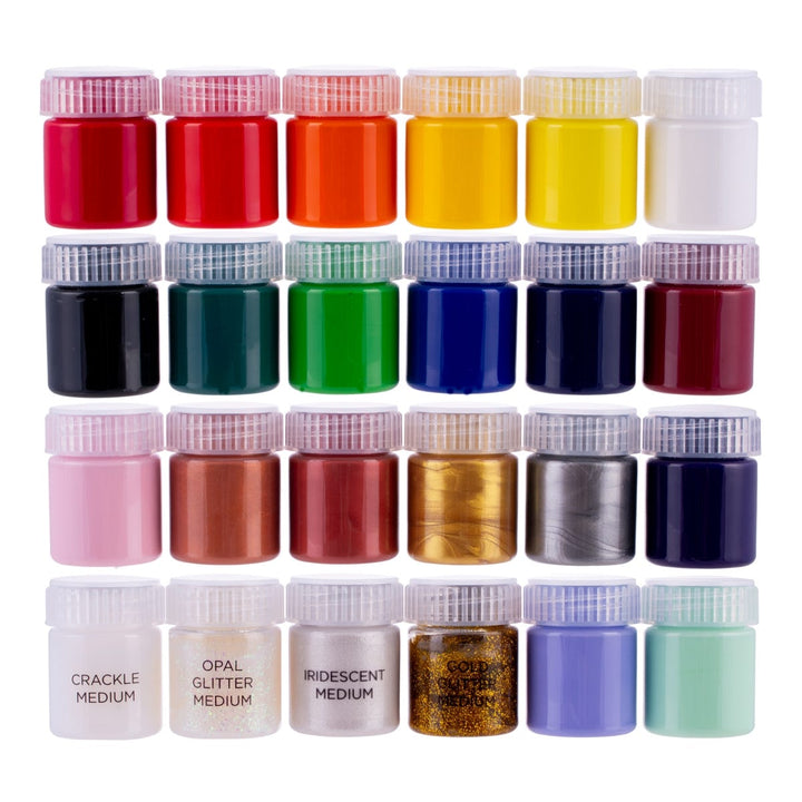 Byron Acrylic Paint and Mediums Pot Set