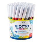 Giotto Turbo Maxi Felt Tip Markers 5mm Tub 48