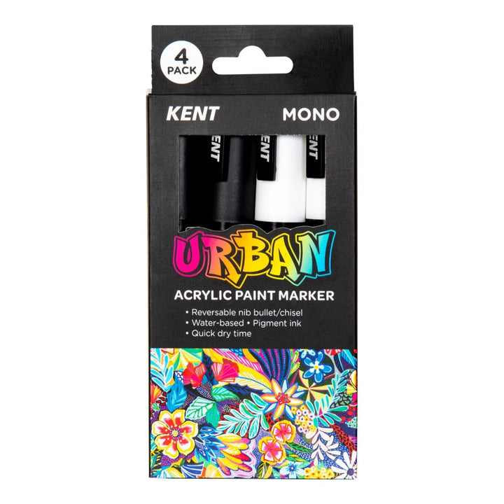 Kent Urban Paint Marker 6mm Nib Mono Set 4