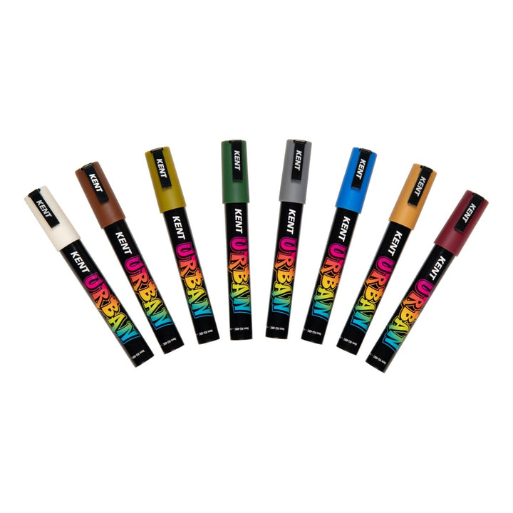 Kent Urban Paint Marker 6mm Nib Neutral Set 8