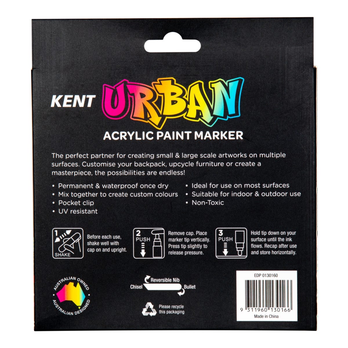 Kent Urban Paint Marker 6mm Nib Pastel Set 8