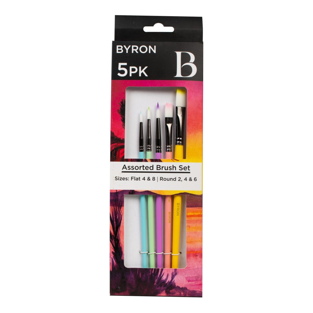 Byron Pastel Synthetic Brush Sets of 5