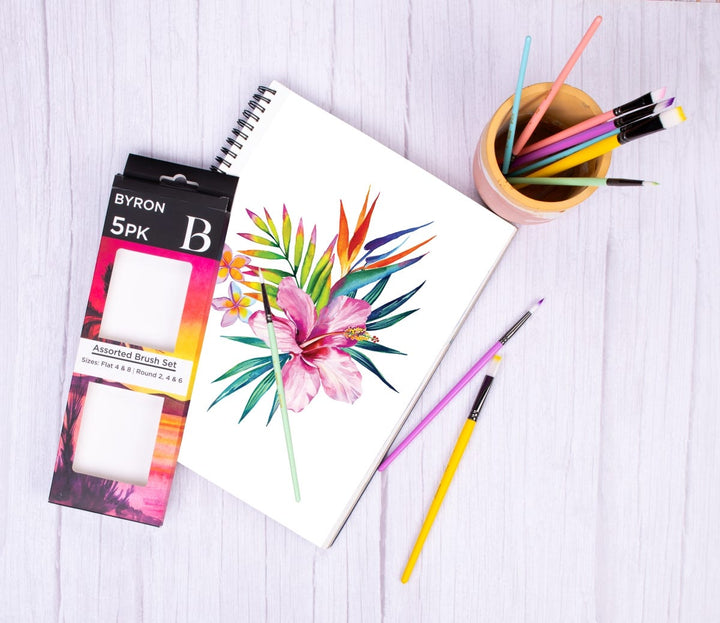 Byron Pastel Synthetic Brush Sets of 5
