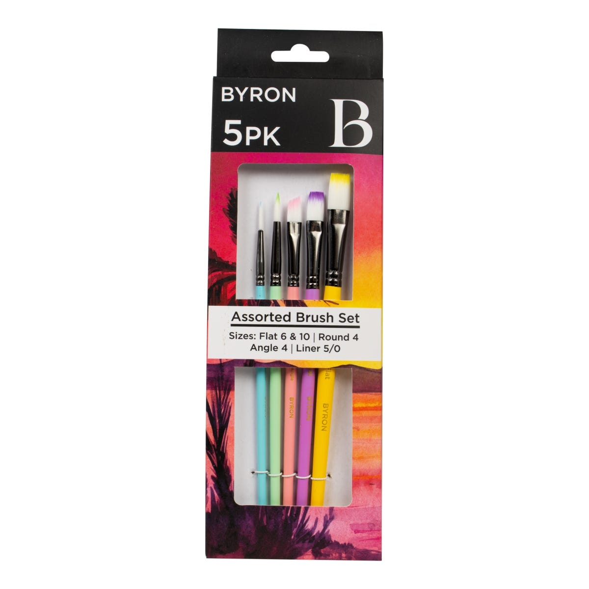 Byron Pastel Synthetic Brush Sets of 5