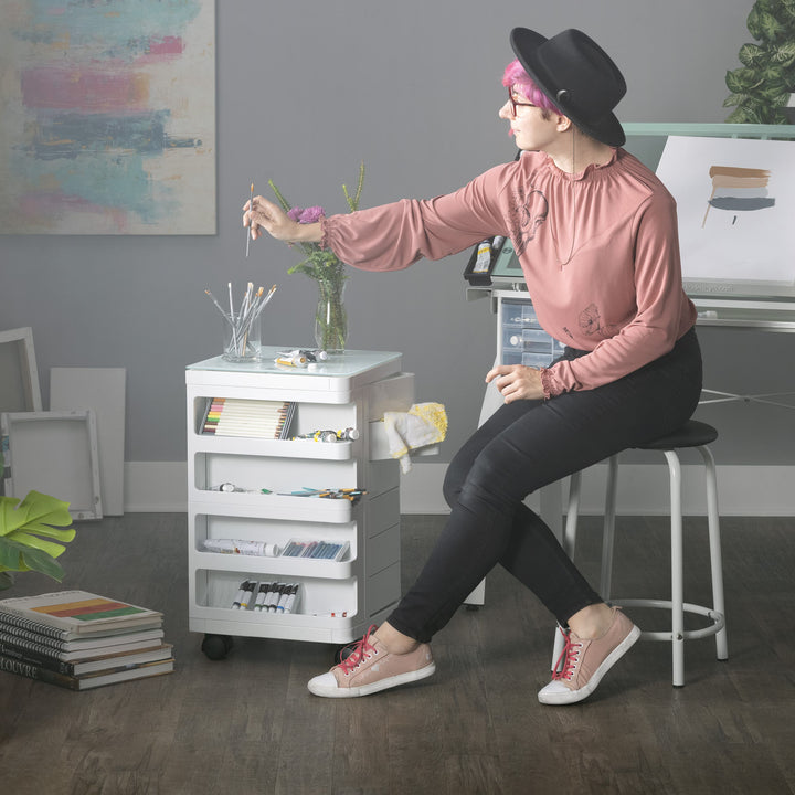 Artfusion Kubx Mobile Storage Cart White