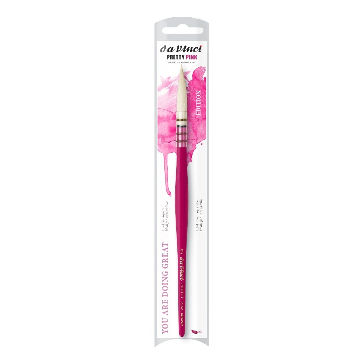 Da Vinci Pretty Pink 494 Synthetic Watercolour Brush #2