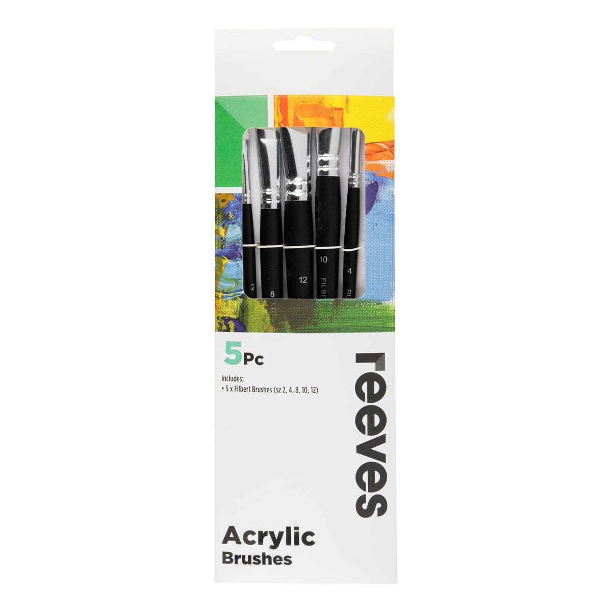 Reeves Acrylic Filbert Brush Set 5