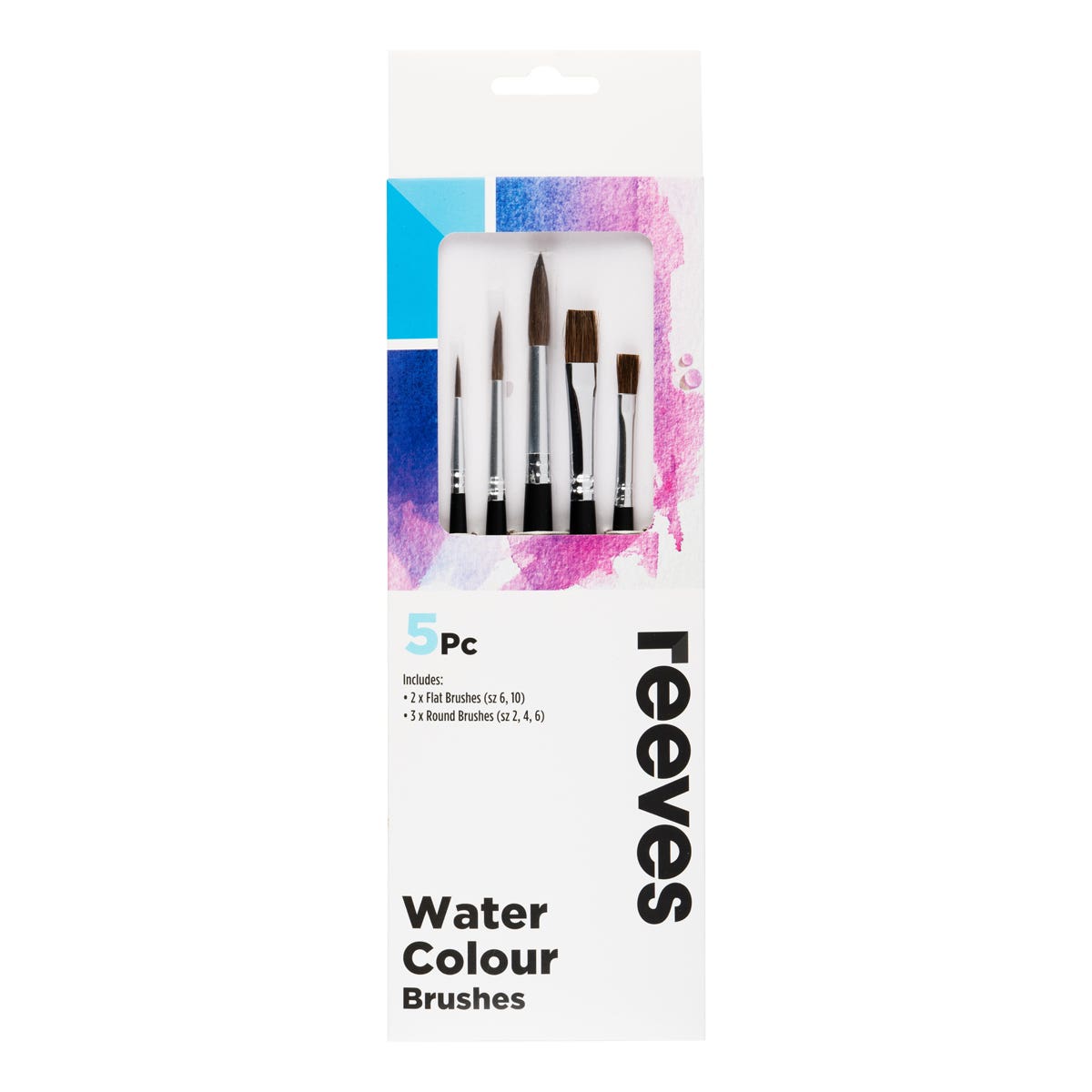 Reeves Pony-Goat Mix Hair Watercolour Brush Set 5