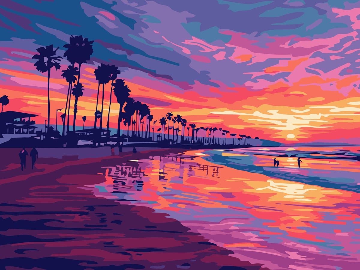 Reeves Artist Acrylic Paint by Numbers Sunset Glow