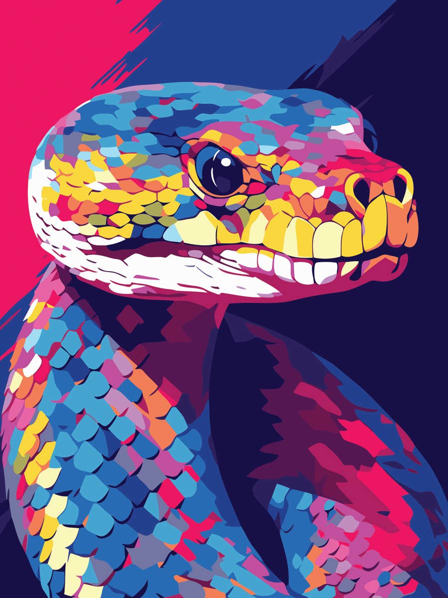 Reeves Artist Acrylic Paint by Numbers Serpent