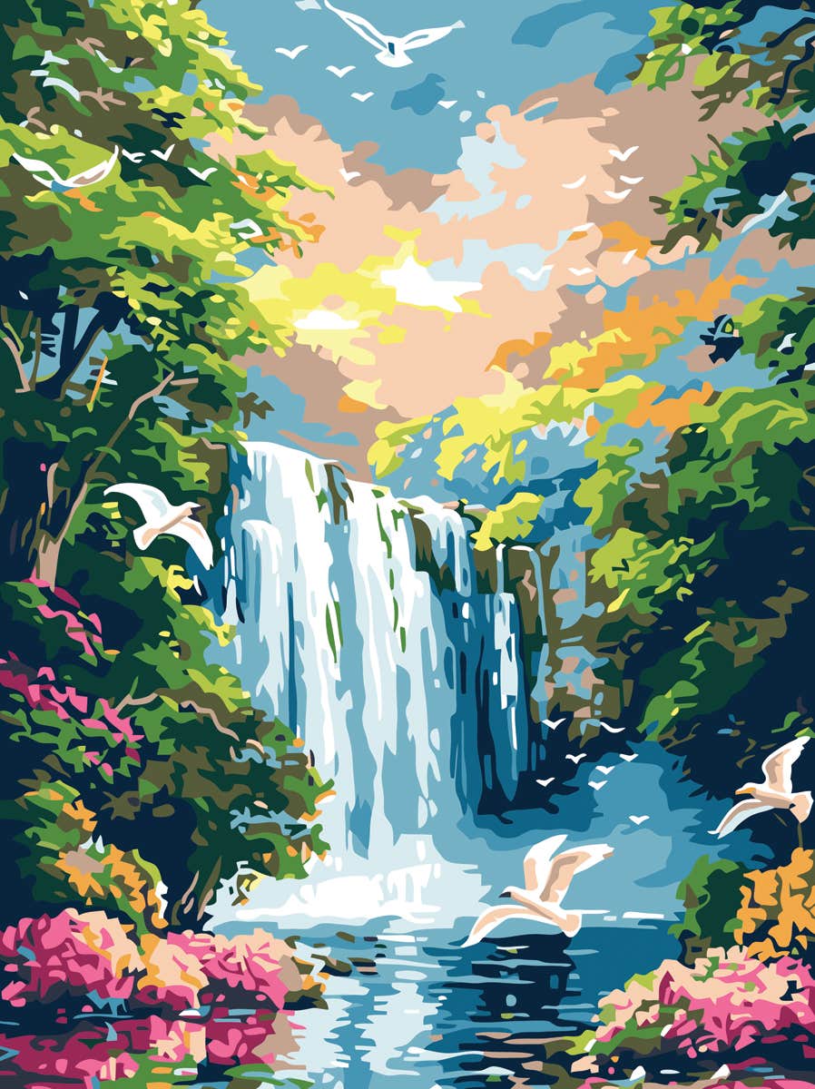 Reeves Artist Acrylic Paint by Numbers Hidden Oasis