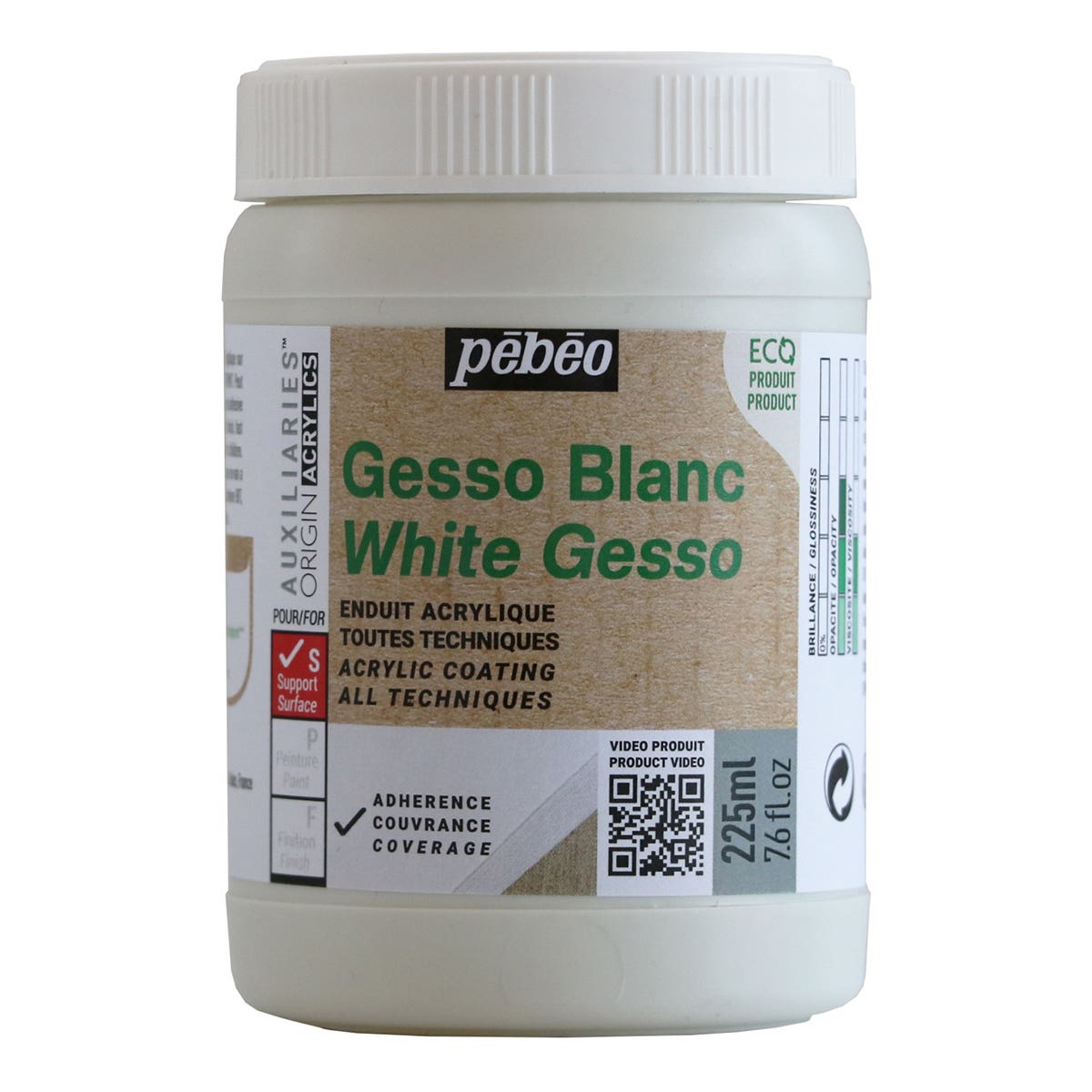 Pebeo Origin Acrylics White Gesso 225ml