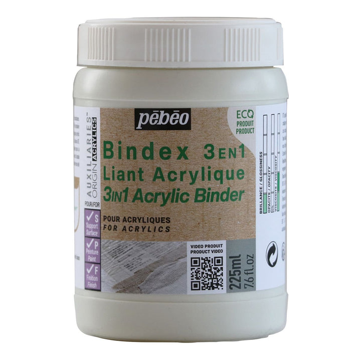 Pebeo Origin Acrylics Bindex 3 in 1 Acrylic Binder 225ml