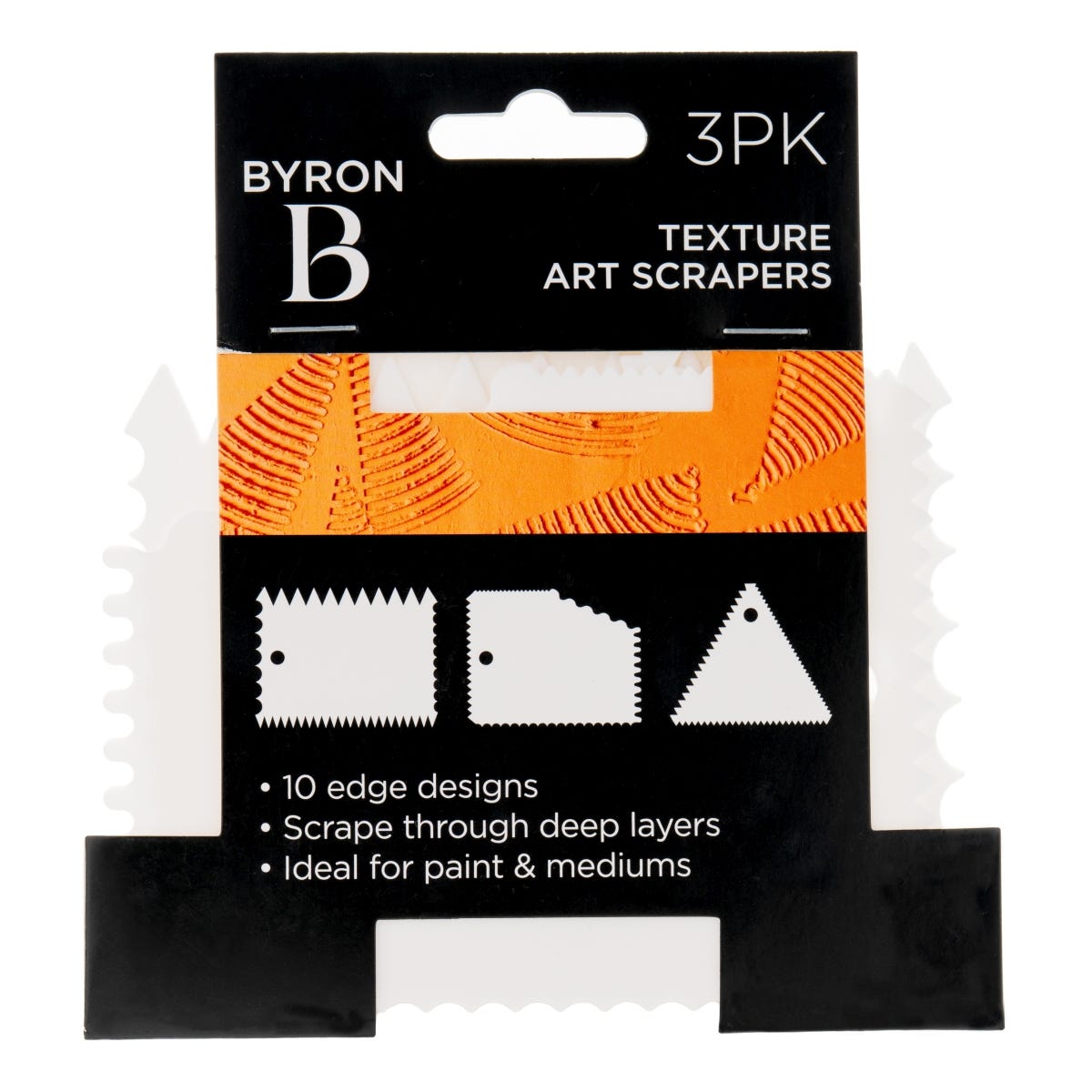 Byron Plastic Creative Scrapers Set 3