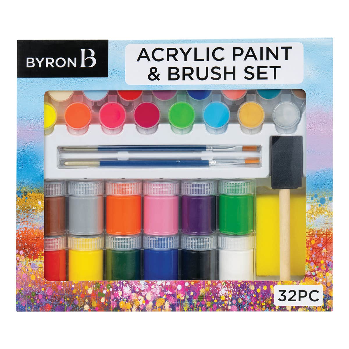 Byron Acrylic Paint and Brush Set 32