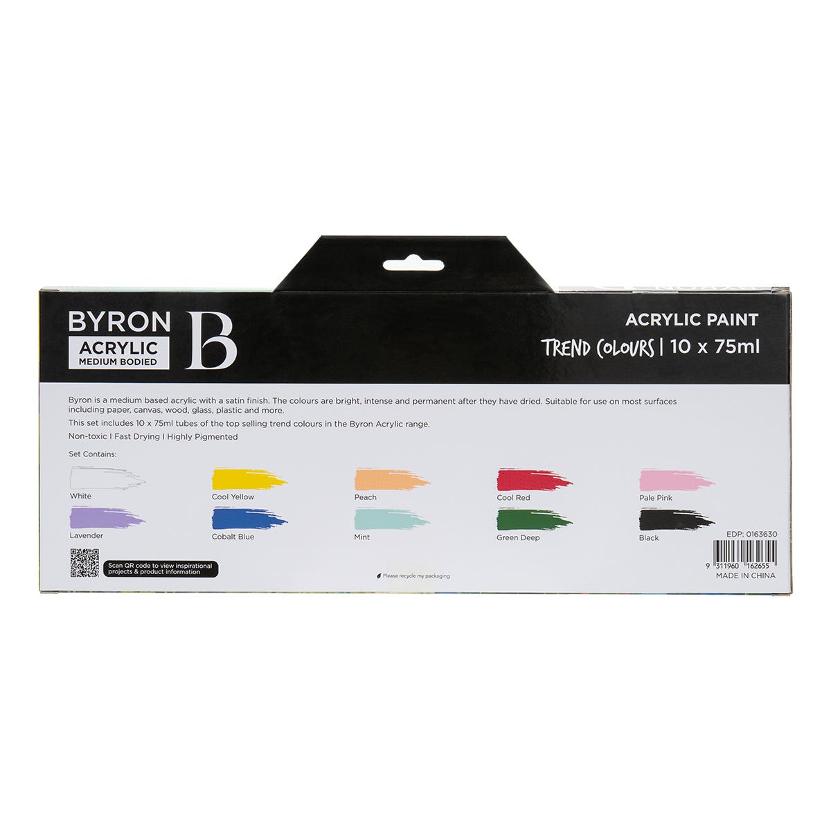 Byron Trend Colours Acrylic Paint Set 10