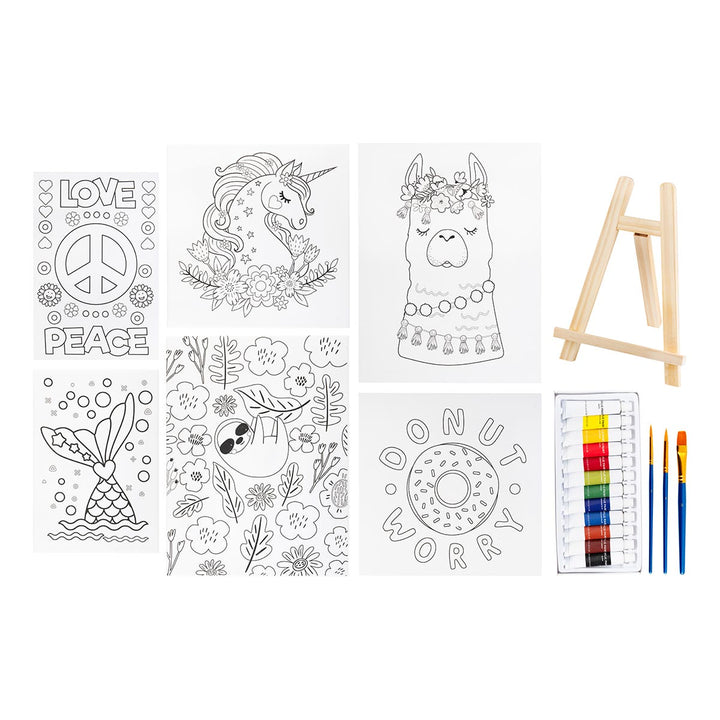 Smudgi Kids Painting Canvas & Easel Kit