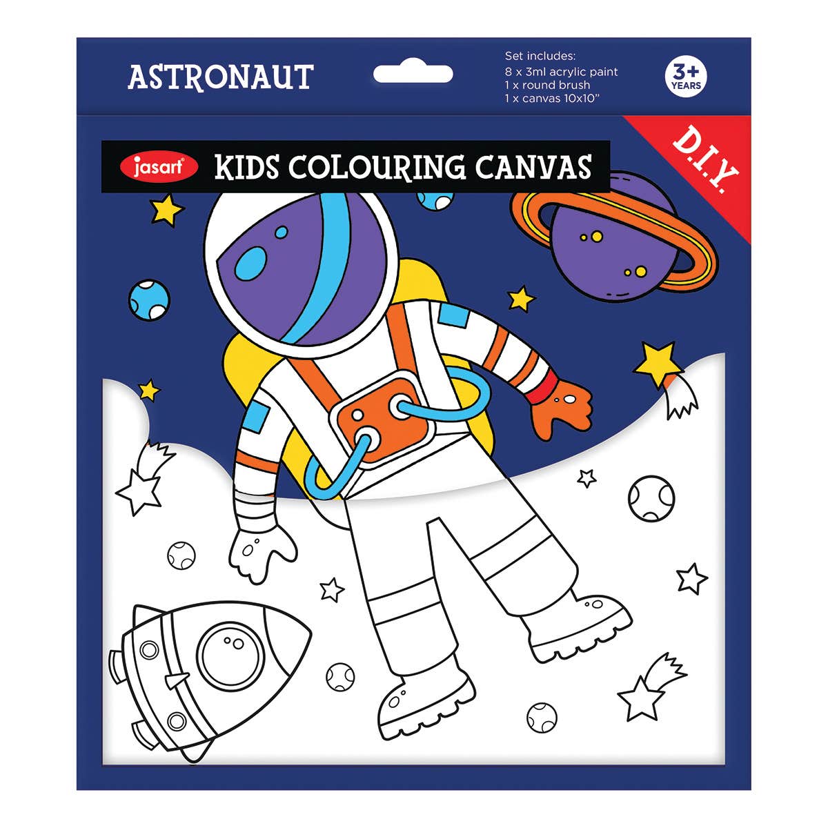 Jasart Kids Painting Canvas Set Astronaut
