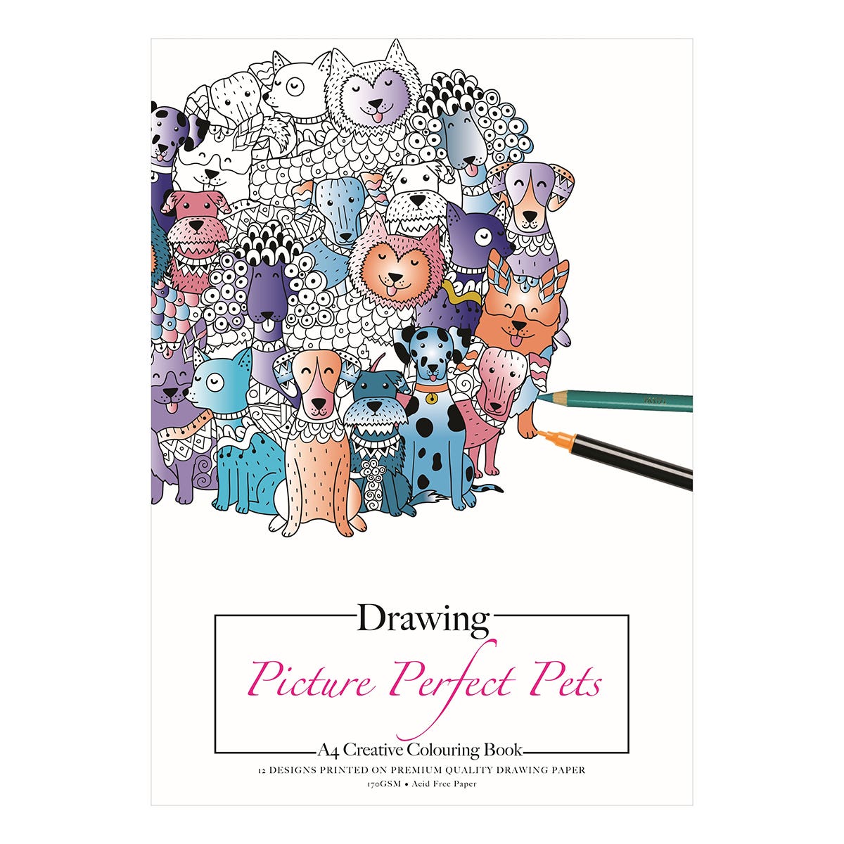 Jasart Colouring Book Picture Perfect Pets