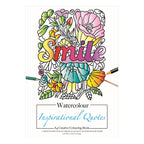 Jasart Watercolour Colouring Book Inspirational Quotes