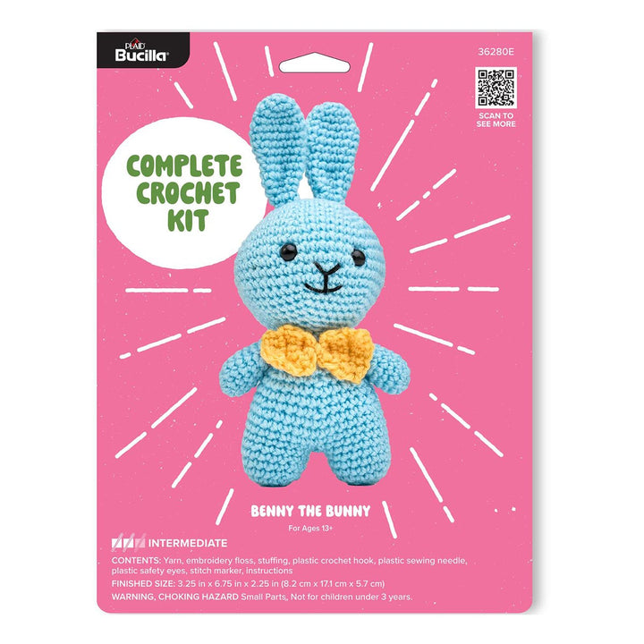 Plaid Bucilla Amigurumi Crochet Kit Benny The Bunny