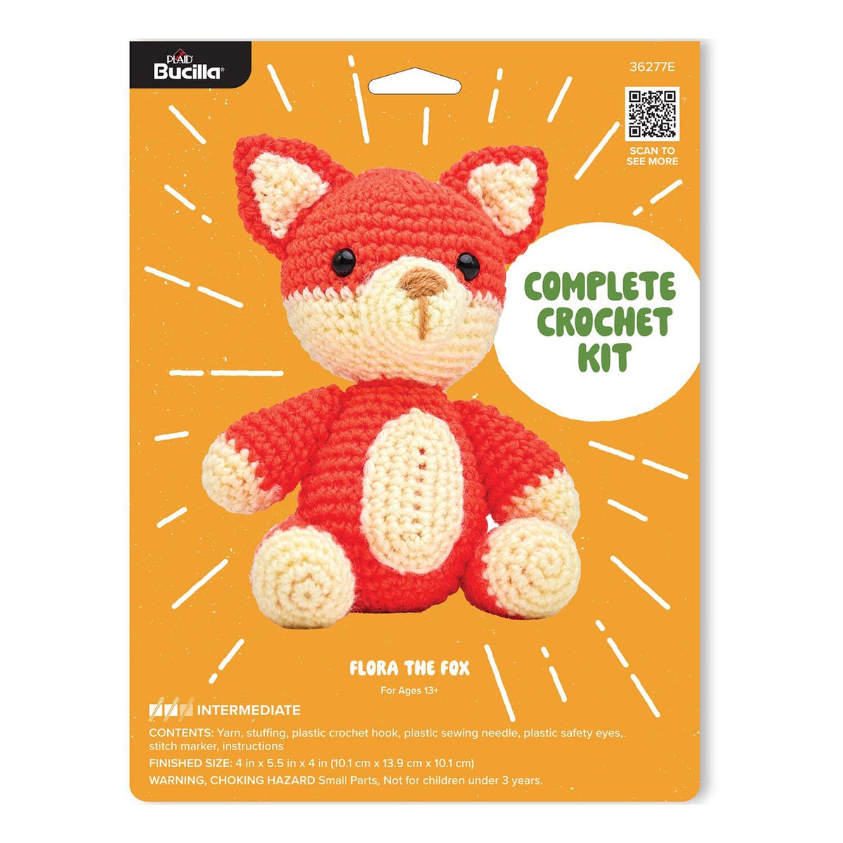 Plaid Bucilla Amigurumi Crochet Kit Flora The Fox