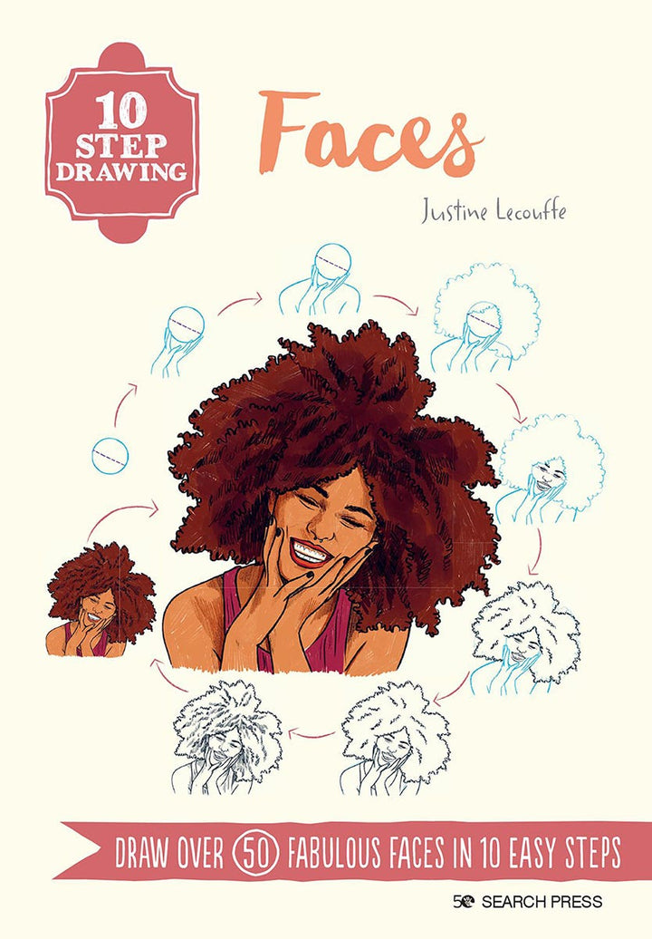 10 Step Drawing Faces Book