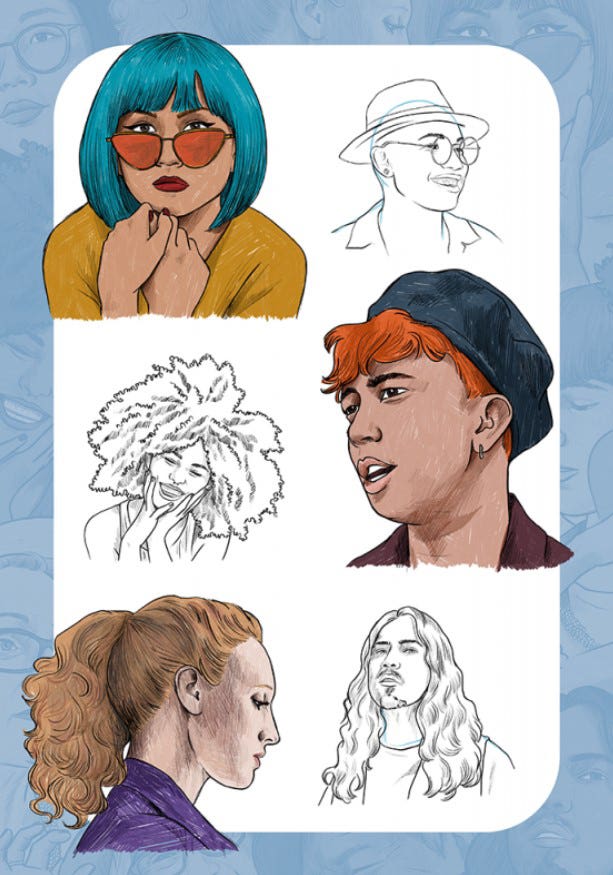 10 Step Drawing Faces Book