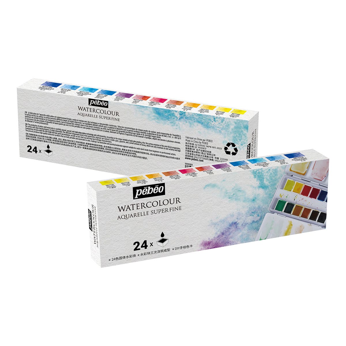 Pebeo Watercolour Half Pan Set 24