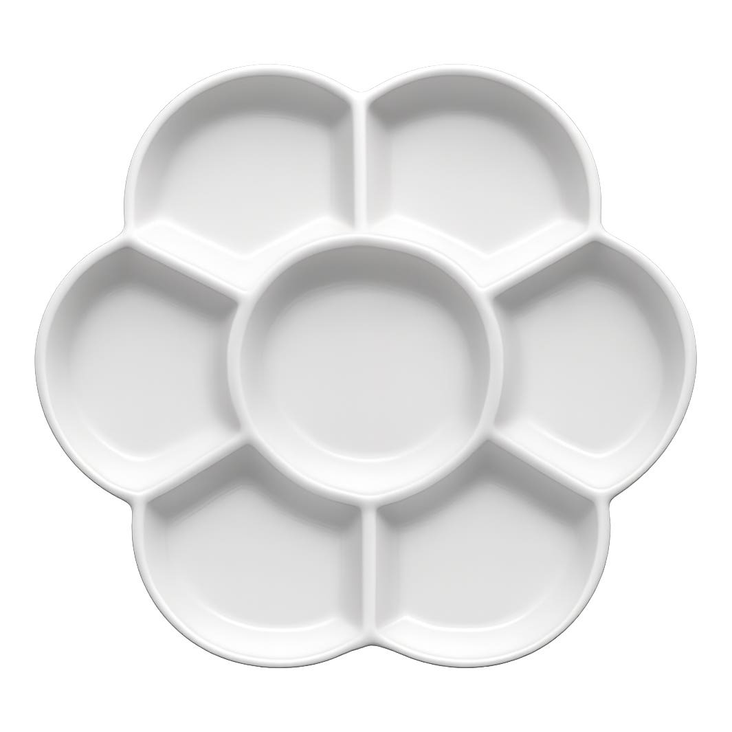Art Spectrum Glazed Porcelain Flower Palette 15.3cm
